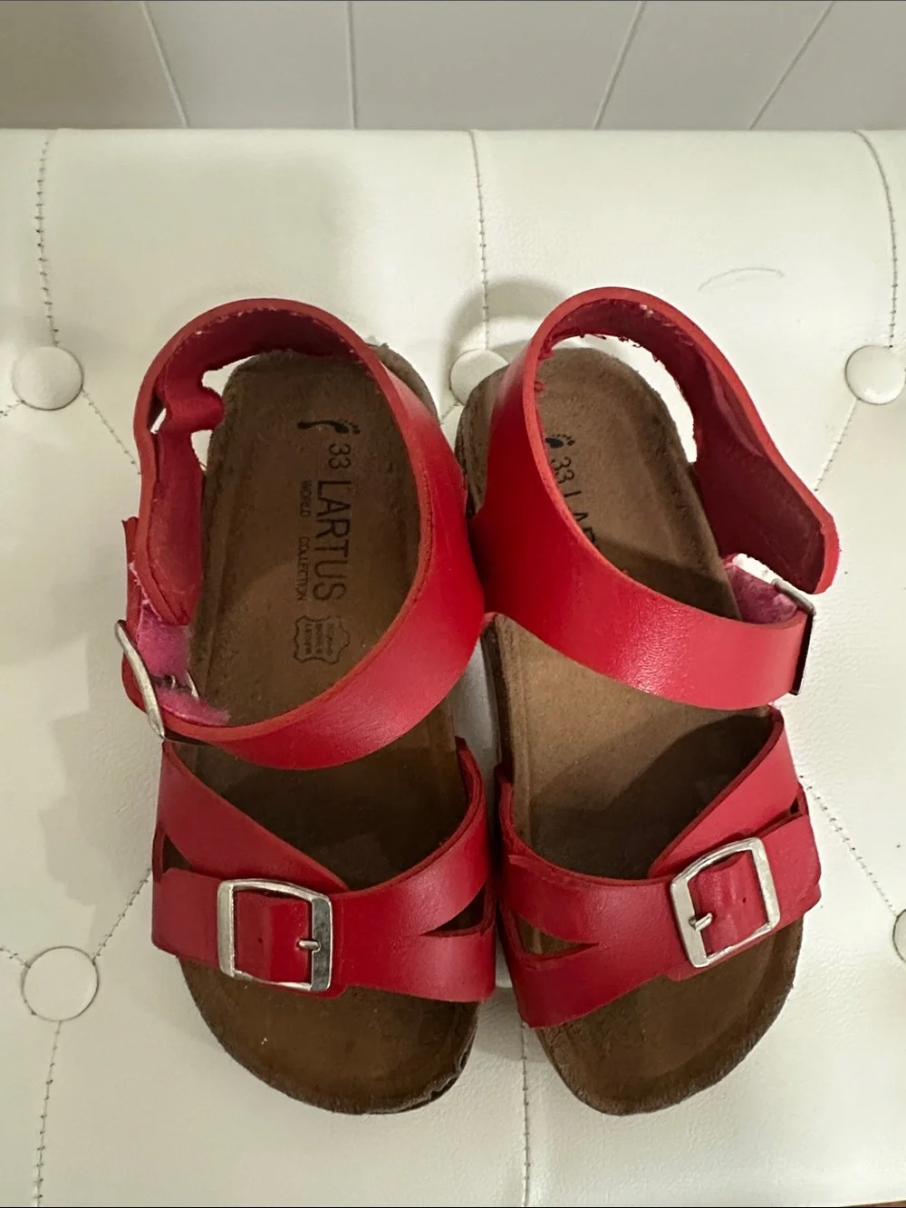 Children's Red Buckle Strap Sandals for Everyday Play